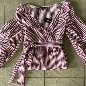 Express Striped Swashbuckler Top